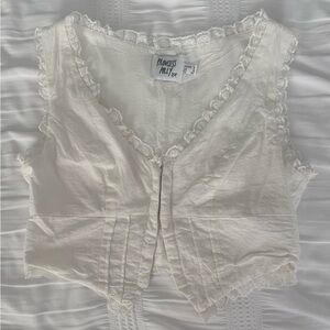 Princess Polly White Vest - Women’s Size 2 US - Like new condition!